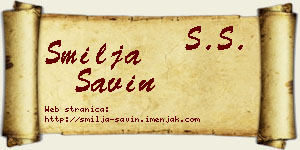 Smilja Savin vizit kartica